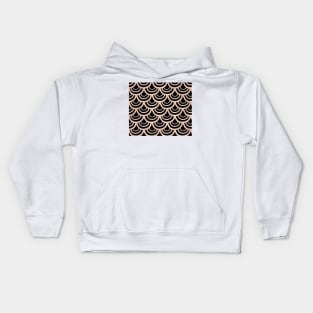 Rose gold onyx fish scales Kids Hoodie